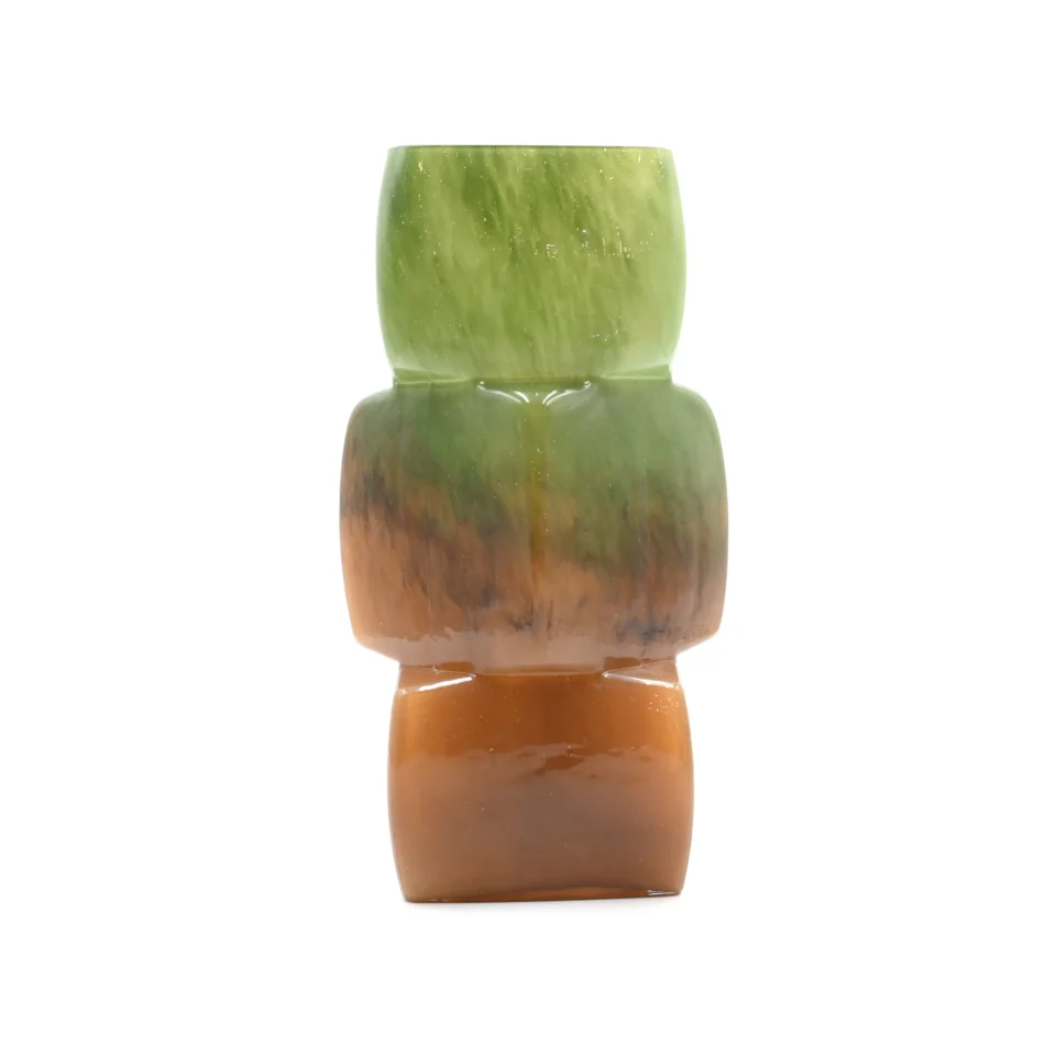 Veridian Totem Glass Vase (Medium)