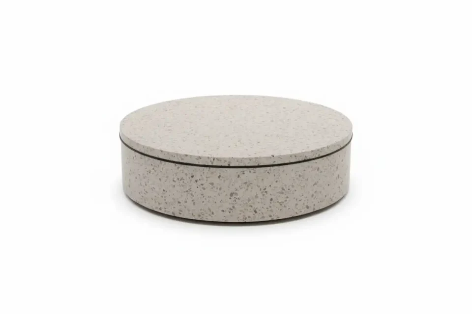 Monolithic Stone-Texture Coffee Table