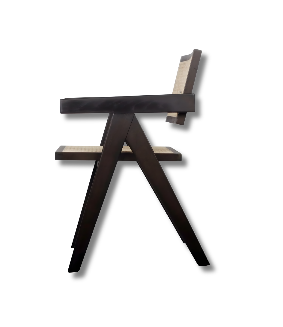 Mid-Century Artisan Rattan Armchair