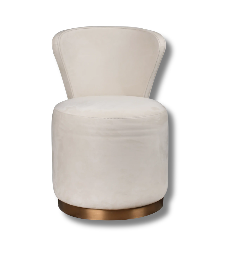 Serene Velvet Swivel Vanity Chair