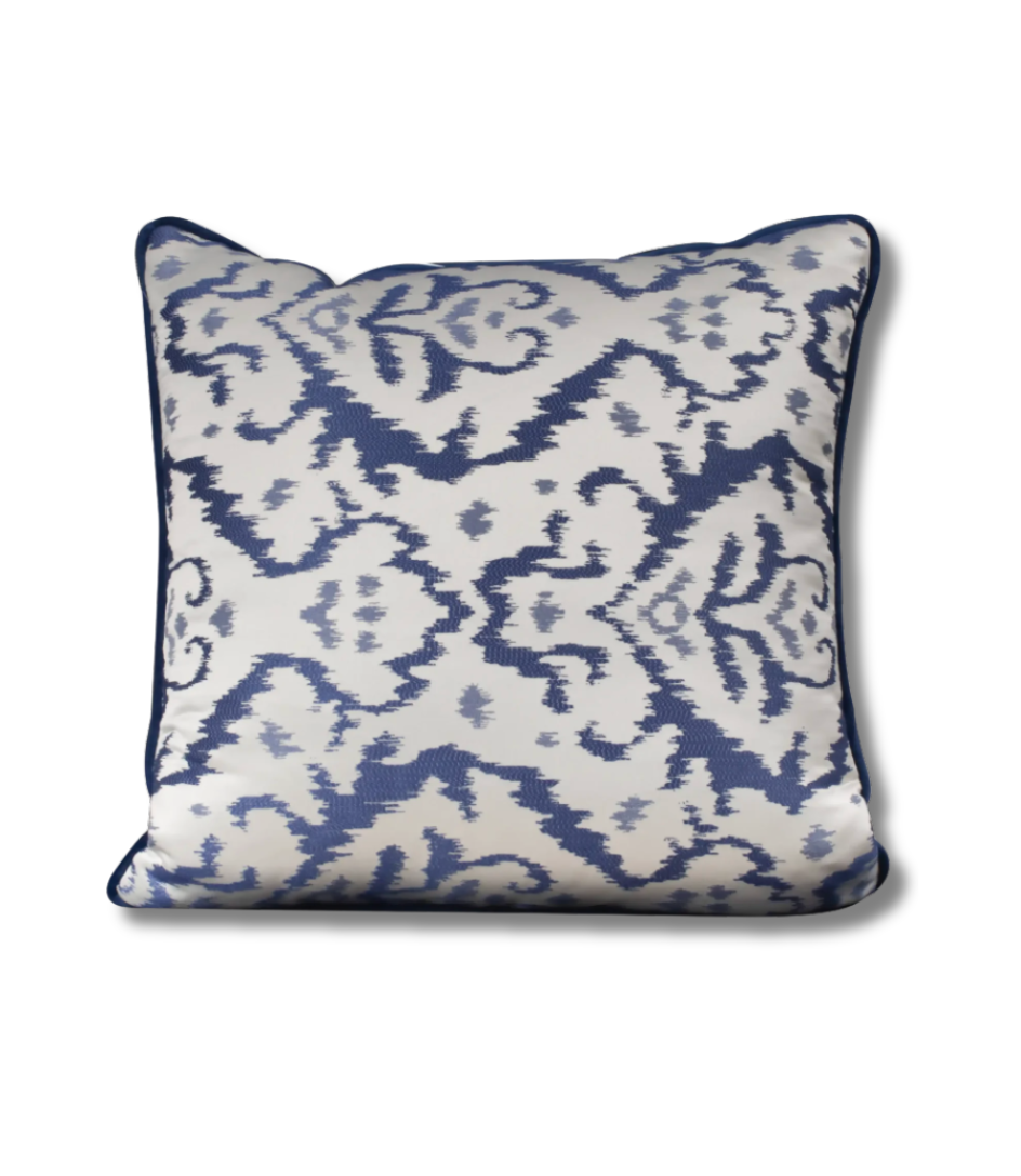 Blue Caiwa Abstract Jacquard Throw Pillow