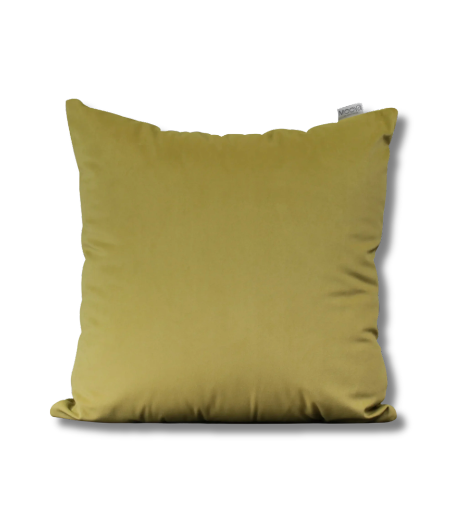 Gold Green Square Pillow