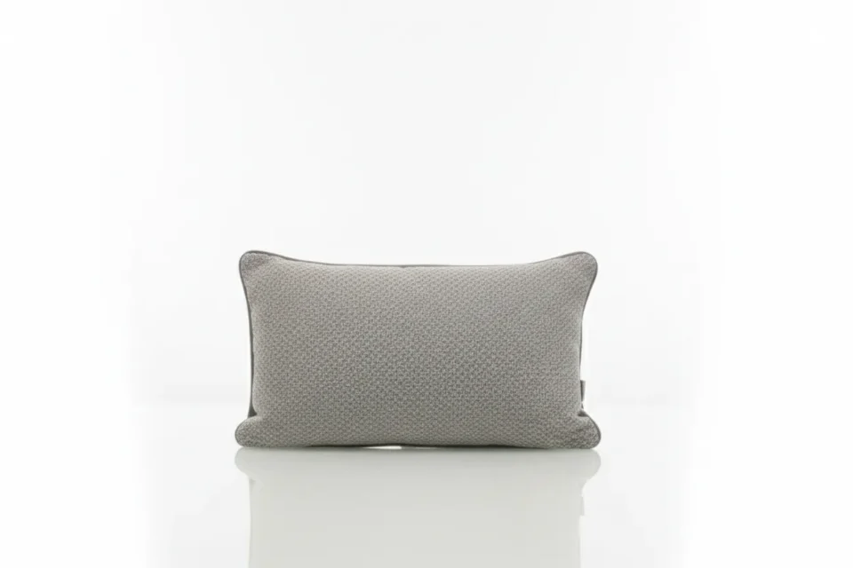 Rock Grey Texture Jacquard Lumbar Pillow