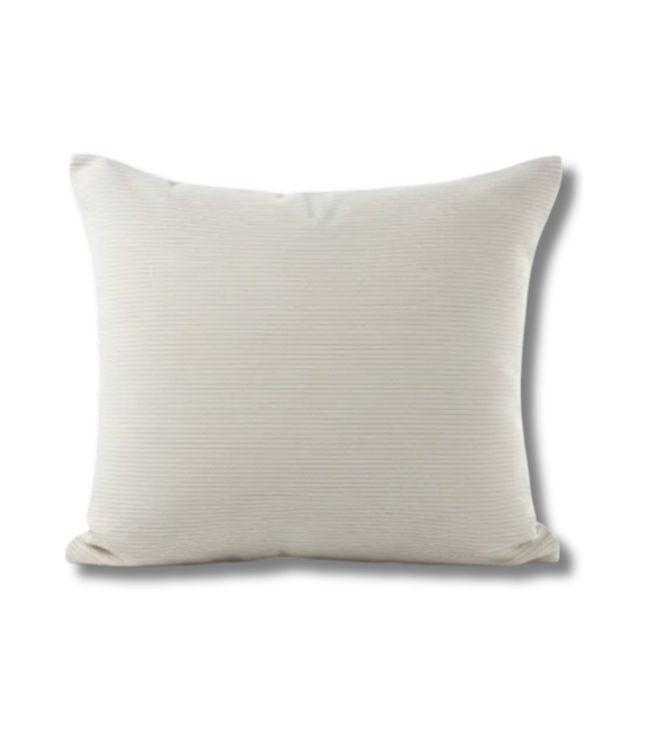 Gray Corduroy Reversible Square Pillow
