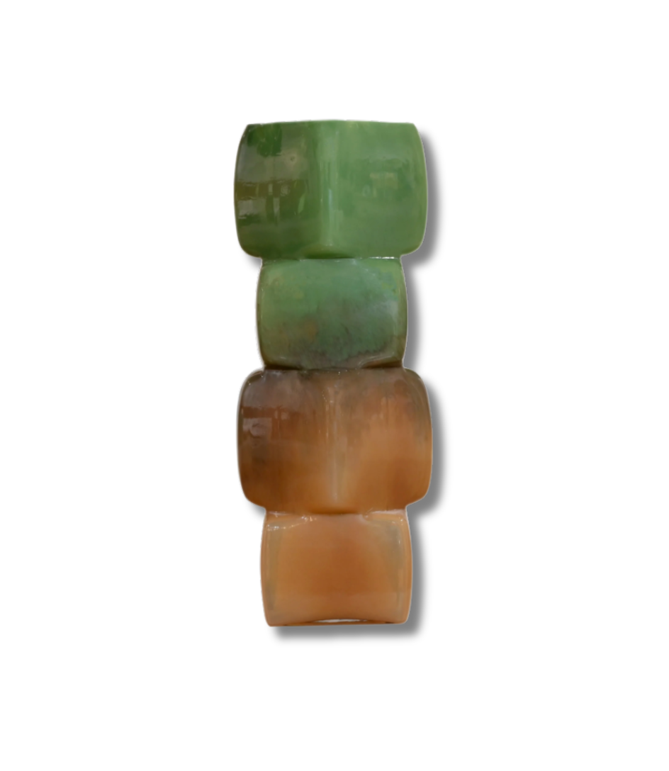 Veridian Totem Glass Vase