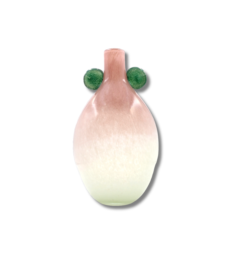 Blush Mist Ombré Art Glass Vase
