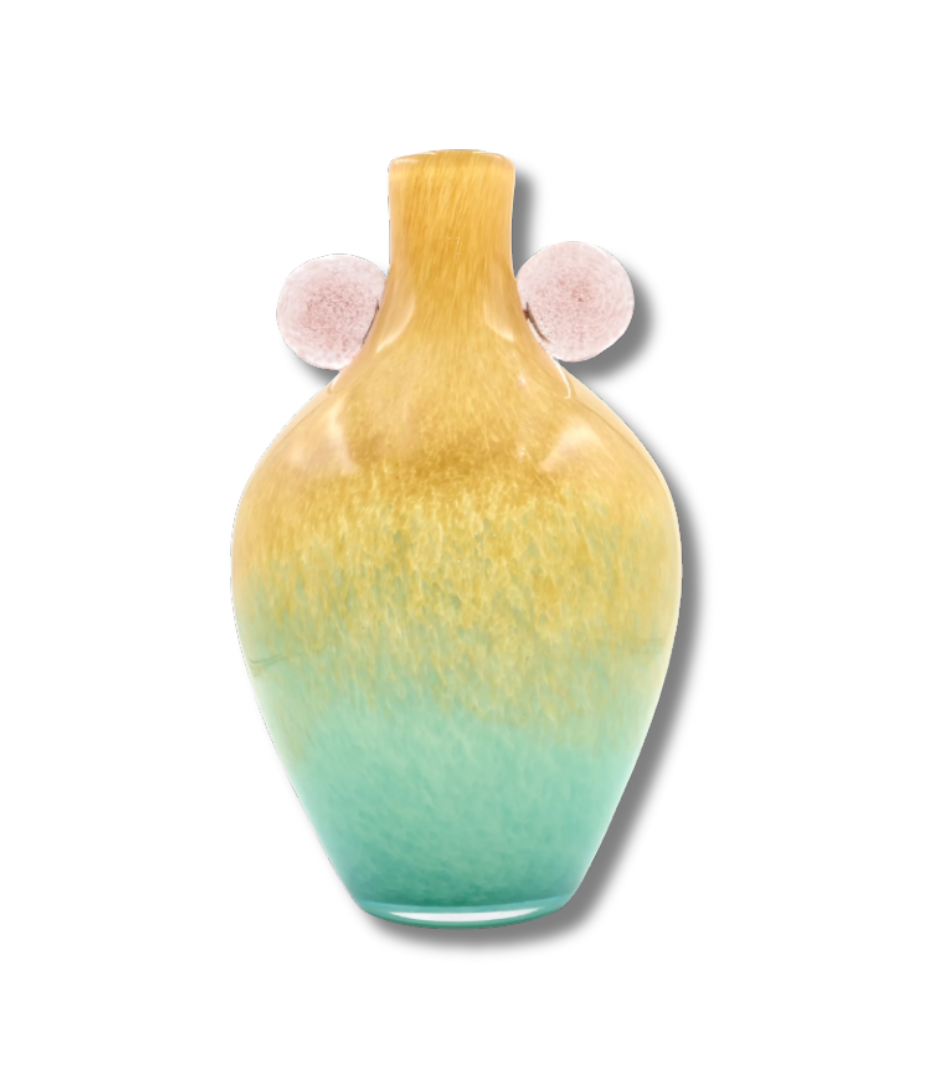 Aurora Mist Ombré Art Glass Vase