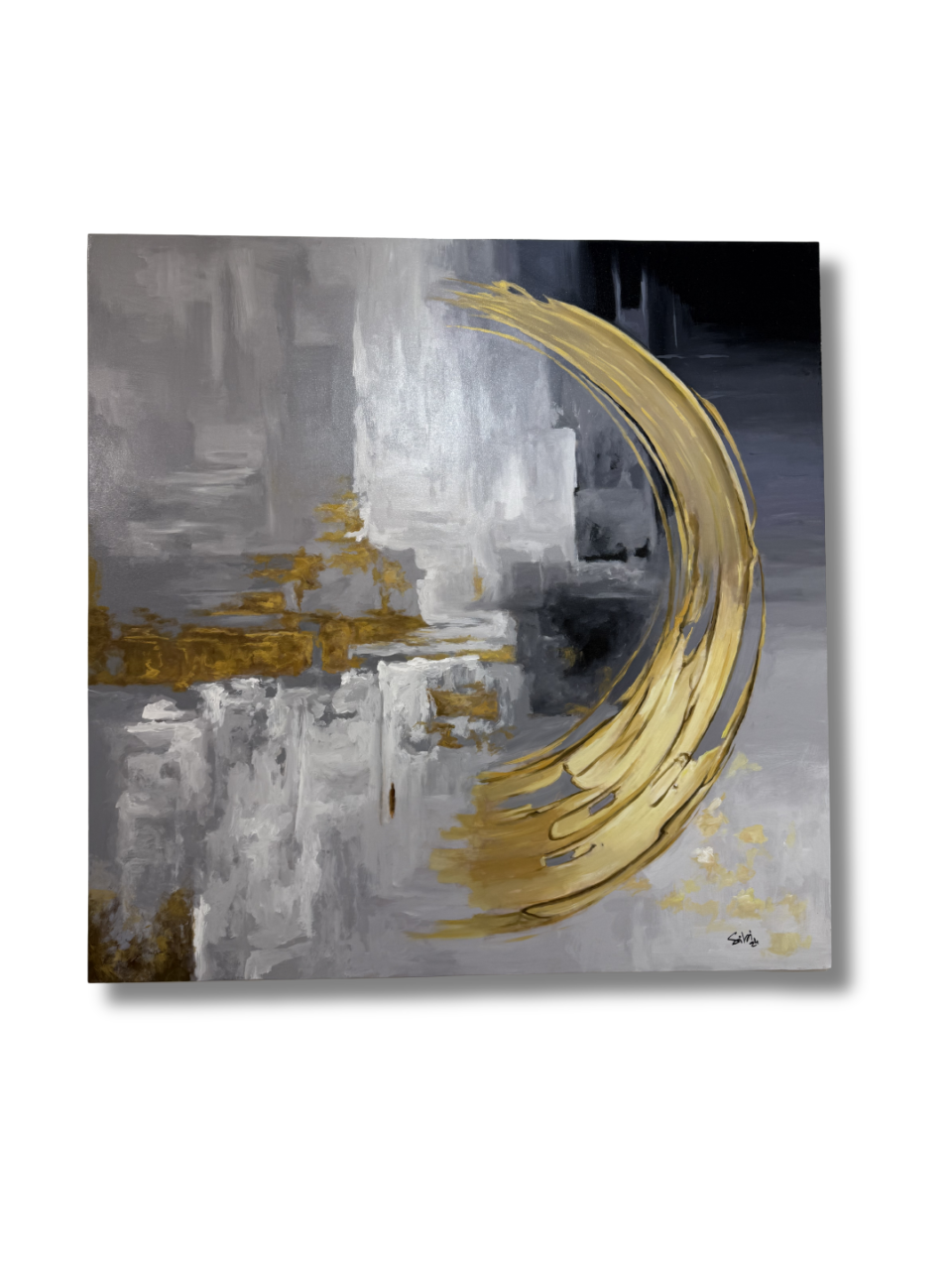 Artwork TGI-006 Oil on Canvas with Wooden Floter Frame