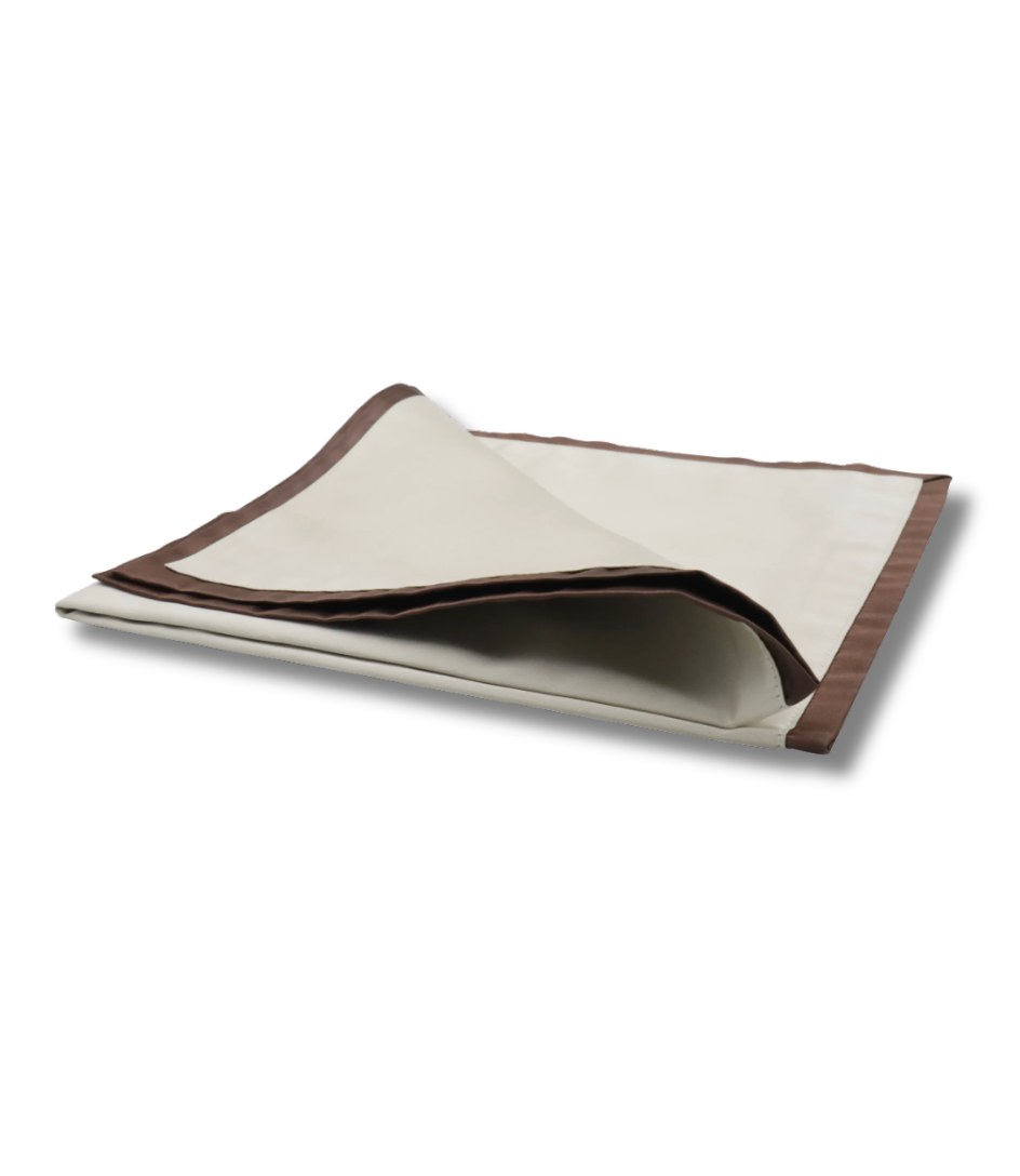 Napkin with Brown Border