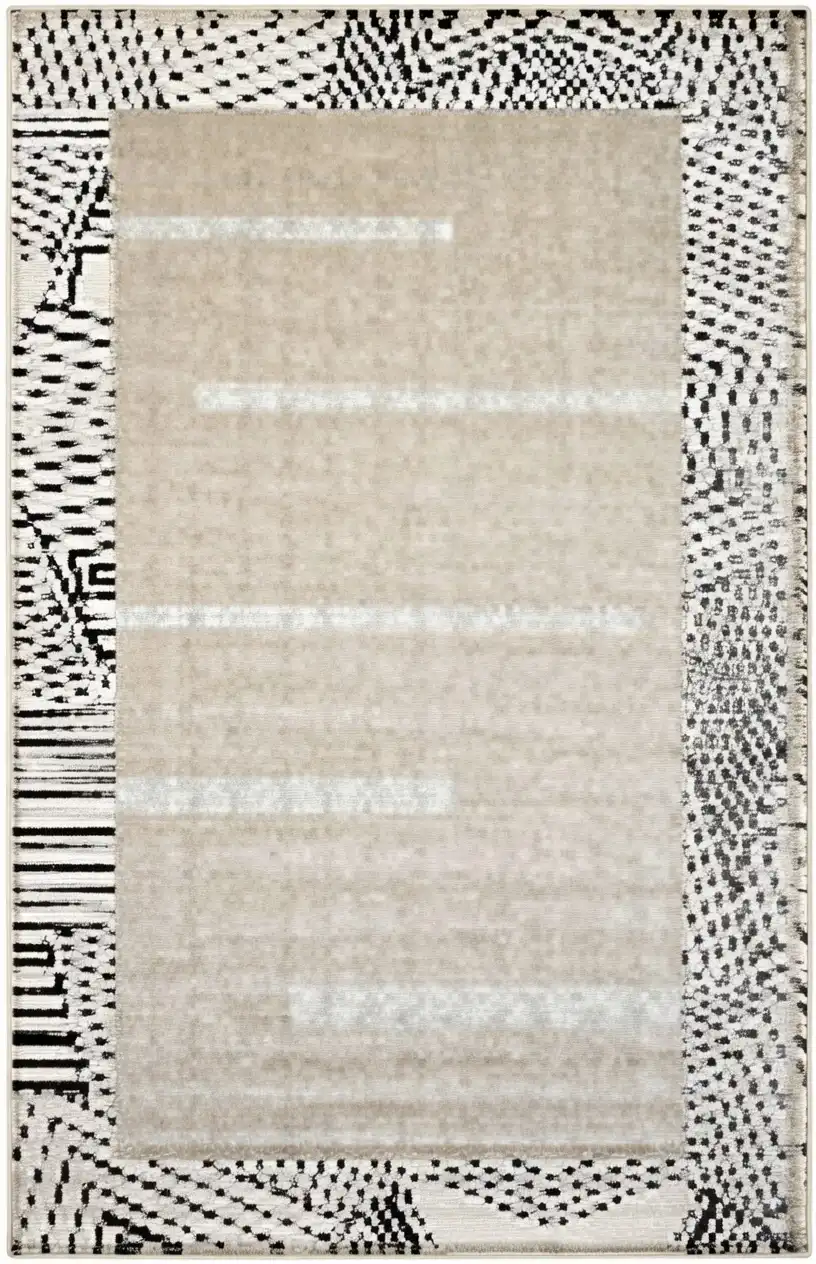 Log Artisanal Geometric Area Rug