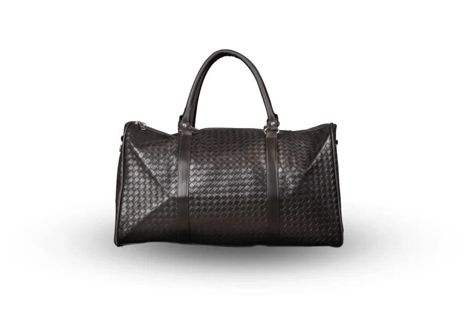 Woven-Texture Weekend Bag